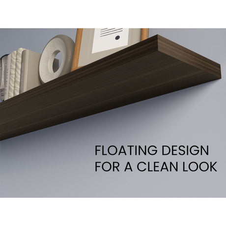 Set de 2 Repisas Habano 120x3.8cm Flotante Rectangular - REPISAS | Bylmo