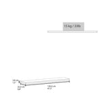 Set de 2 Repisas Macadamia 120x3.8cm Flotante Rectangular - REPISAS | Bylmo