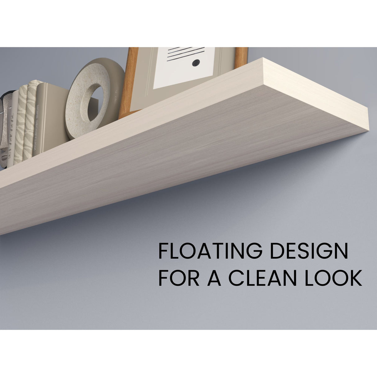 Set de 2 Repisas Niebla 120x3.8cm Flotante Rectangular - REPISAS | Bylmo