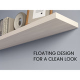 Set de 2 Repisas Niebla 120x3.8cm Flotante Rectangular - REPISAS | Bylmo