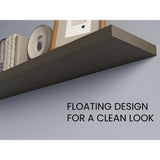 Set de 2 Repisas Olivo 120x3.8cm Flotante Rectangular - REPISAS | Bylmo