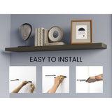 Set de 2 Repisas Olivo 120x3.8cm Flotante Rectangular - REPISAS | Bylmo