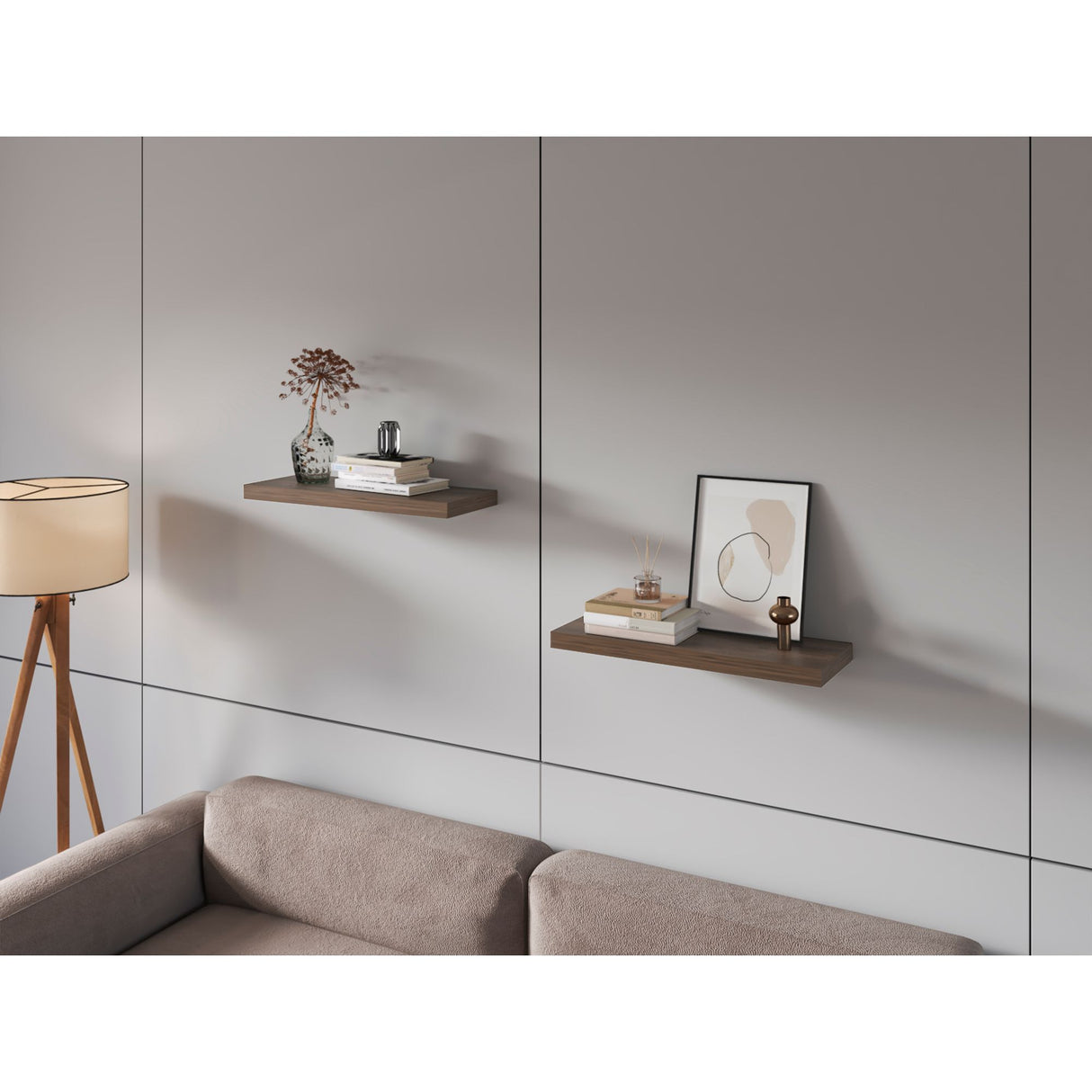 Set de 2 Repisas Bellota 80x3.8cm Flotante Rectangular - REPISAS | Bylmo