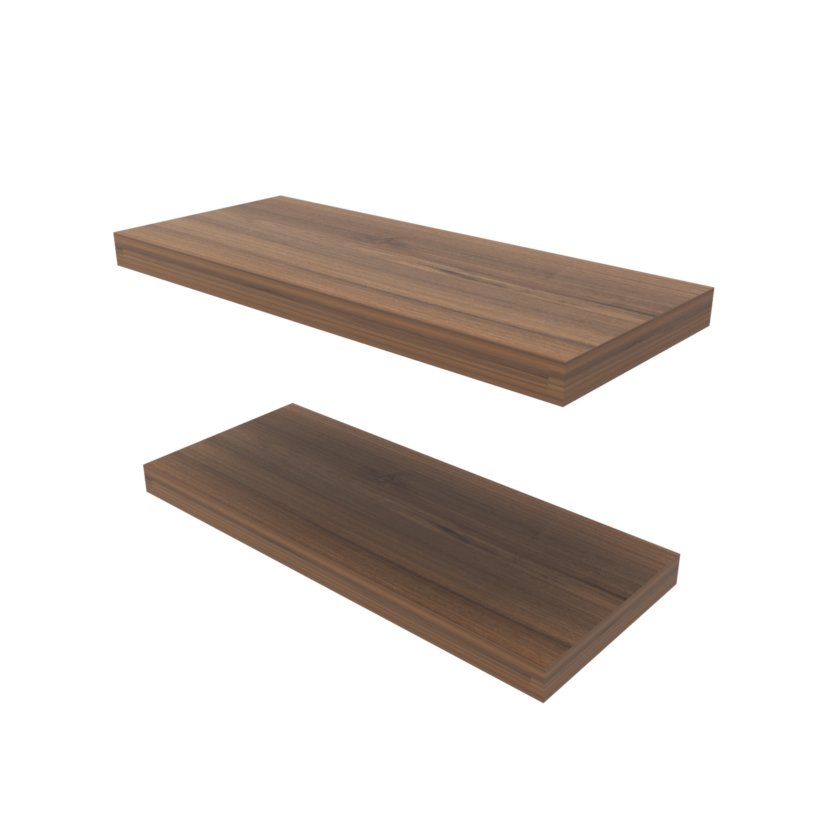 Set de 2 Repisas Café Expreso 80x3.8cm Flotante Rectangular - REPISAS | Bylmo