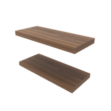 Set de 2 Repisas Café Expreso 80x3.8cm Flotante Rectangular - REPISAS | Bylmo