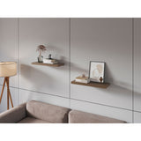 Set de 2 Repisas Café Expreso 80x3.8cm Flotante Rectangular - REPISAS | Bylmo