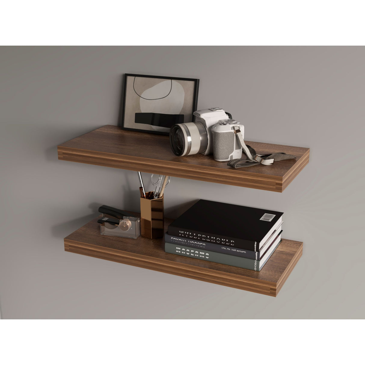 Set de 2 Repisas Caramelo 80x3.8cm Flotante Rectangular - REPISAS | Bylmo