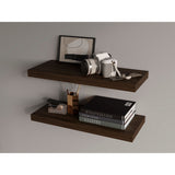 Set de 2 Repisas Habano 80x3.8cm Flotante Rectangular - REPISAS | Bylmo