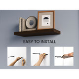 Set de 2 Repisas Habano 80x3.8cm Flotante Rectangular - REPISAS | Bylmo