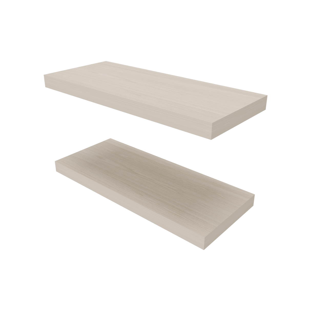 Set de 2 Repisas Niebla 80x3.8cm Flotante Rectangular - REPISAS | Bylmo