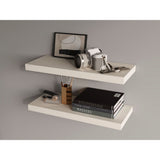 Set de 2 Repisas Niebla 80x3.8cm Flotante Rectangular - REPISAS | Bylmo