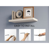 Set de 2 Repisas Niebla 80x3.8cm Flotante Rectangular - REPISAS | Bylmo