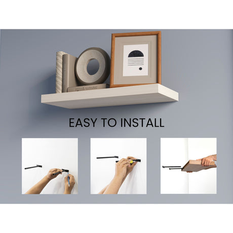 Set de 2 Repisas Niebla 80x3.8cm Flotante Rectangular - REPISAS | Bylmo