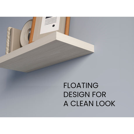 Set de 2 Repisas Niebla 80x3.8cm Flotante Rectangular - REPISAS | Bylmo