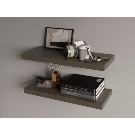 Set de 2 Repisas Olivo 80x3.8cm Flotante Rectangular - REPISAS | Bylmo