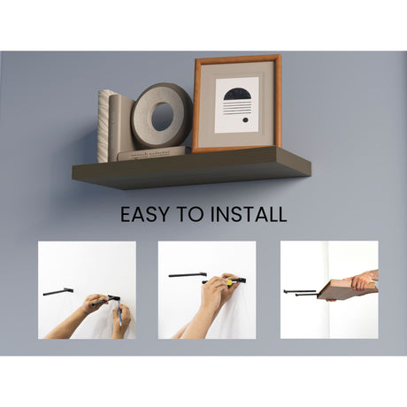 Set de 2 Repisas Olivo 80x3.8cm Flotante Rectangular - REPISAS | Bylmo