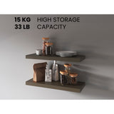 Set de 2 Repisas Olivo 80x3.8cm Flotante Rectangular - REPISAS | Bylmo