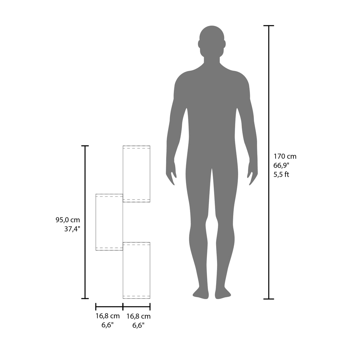 Repisa Seyner Wengue 16.8x95cm Flotante Rectangular - REPISAS | Bylmo