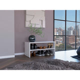 Zapatero Silpa Blanco 71.8x34.9cm Horizontal para Cuatro Pares y de Dos Niveles - ZAPATEROS | Bylmo