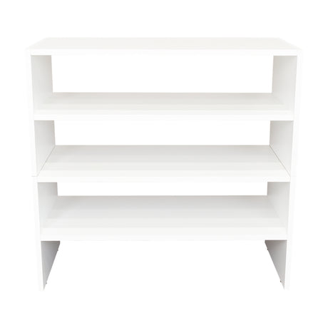 Zapatero Silpa Blanco 71.8x34.9cm Horizontal para Cuatro Pares y de Dos Niveles - ZAPATEROS | Bylmo