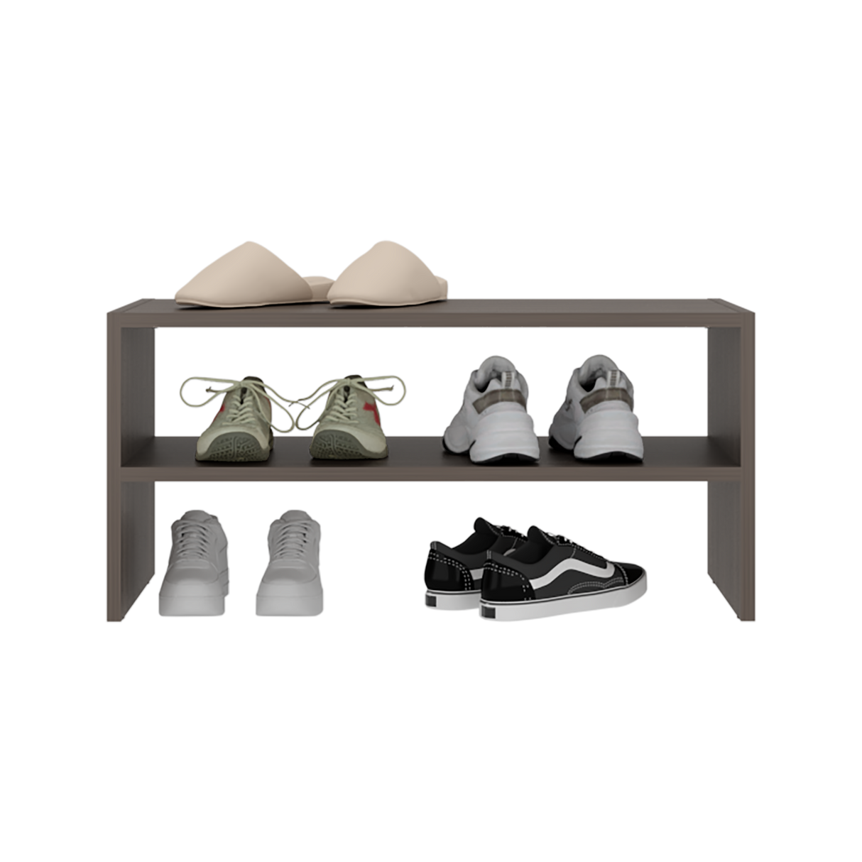 Zapatero Silpa Milan 71.8x34.9cm Horizontal para Cuatro Pares y de Dos Niveles - ZAPATEROS | Bylmo
