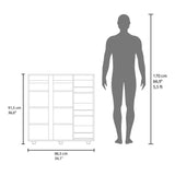 Zapatero Houck Wengue 86.5x91.5cm Horizontal para Nueve Pares y de Tres Niveles - ZAPATEROS | Bylmo