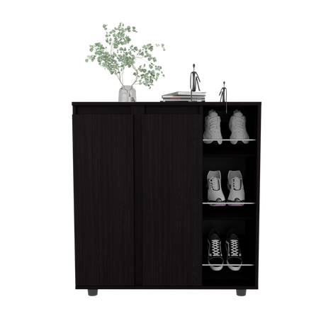 Zapatero Houck Wengue 86.5x91.5cm Horizontal para Nueve Pares y de Tres Niveles - ZAPATEROS | Bylmo