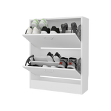 Zapatero Inola Blanco 63x80cm Horizontal para Doce Pares y de Tres Niveles - ZAPATEROS | Bylmo