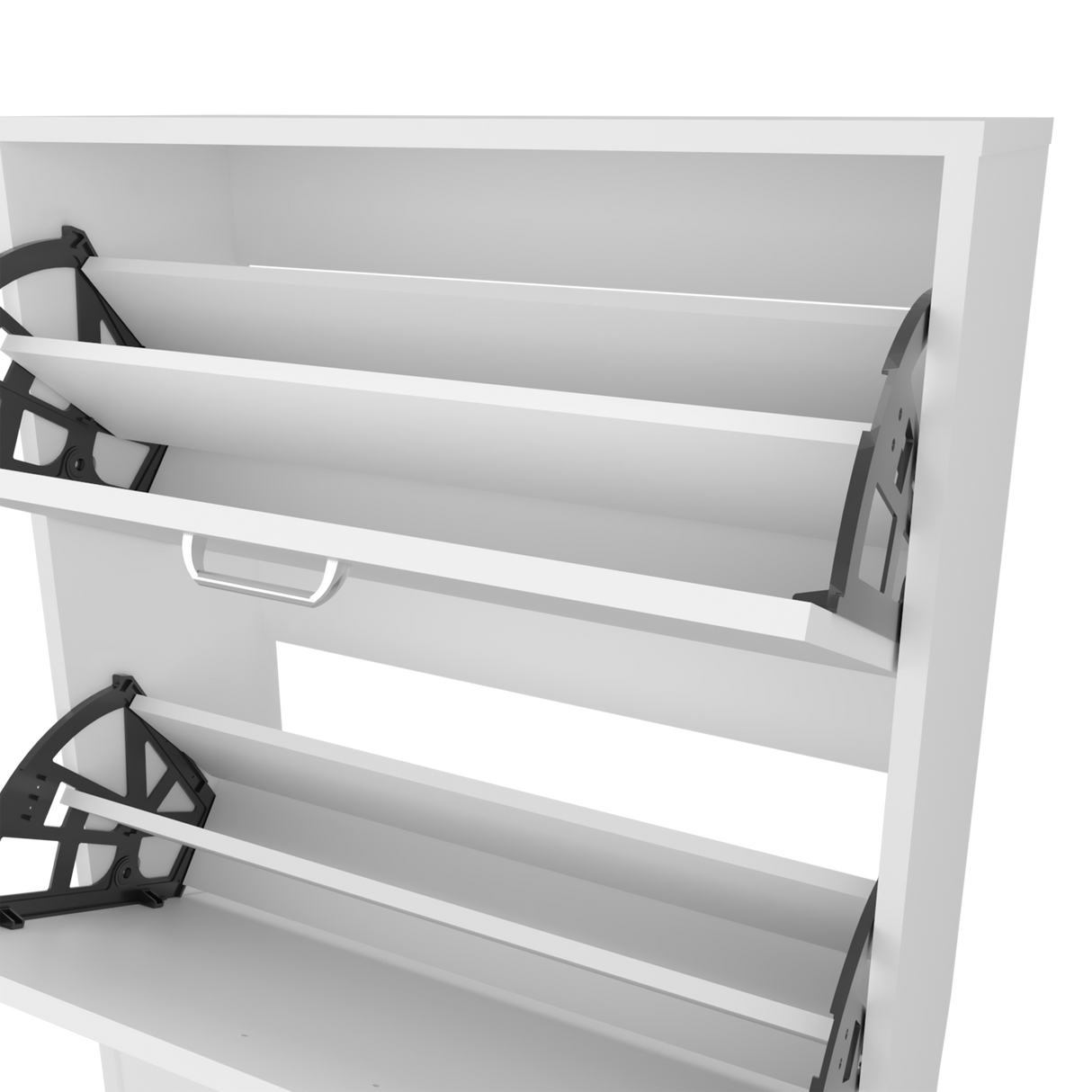 Zapatero Inola Blanco 63x80cm Horizontal para Doce Pares y de Tres Niveles - ZAPATEROS | Bylmo