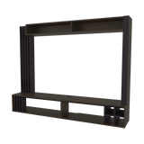 Centro de Entretenimiento Bremmen Wengue y Nogal 180x140cm para TV Hasta 55 Pulgadas con Seis Compartimientos - MUEBLES DE TV | Bylmo