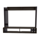 Centro de Entretenimiento Bremmen Wengue y Nogal 180x140cm para TV Hasta 55 Pulgadas con Seis Compartimientos - MUEBLES DE TV | Bylmo