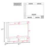 Centro de Entretenimiento Bremmen Wengue y Nogal 180x140cm para TV Hasta 55 Pulgadas con Seis Compartimientos - MUEBLES DE TV | Bylmo
