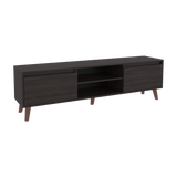 Rack de TV Polaris Nogal 180x52cm para TV Hasta 75 Pulgadas con Cuatro Compartimientos - MUEBLES DE TV | Bylmo