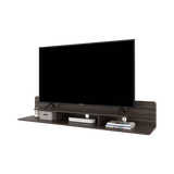 Repisa para TV Flotante Marquis Nogal 180x30.1cm para TV Hasta 55 Pulgadas con Tres Compartimientos - MUEBLES DE TV | Bylmo