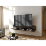 Repisa para TV Flotante Marquis Nogal 180x30.1cm para TV Hasta 55 Pulgadas con Tres Compartimientos - MUEBLES DE TV | Bylmo