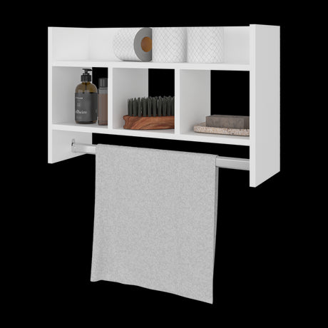 Estanteria para Baño Flotante Blanco 63.6x40cm con Tres Entrepaños - OTROS MUEBLES PARA BANHO | Bylmo