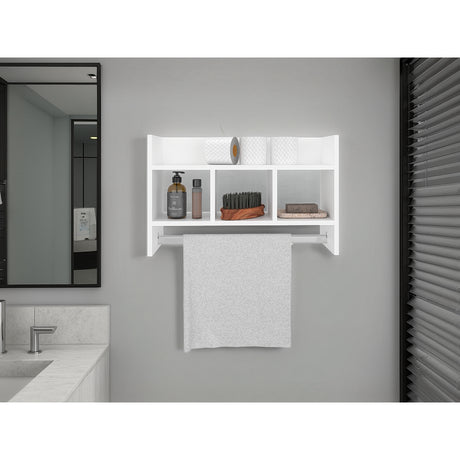 Estanteria para Baño Flotante Blanco 63.6x40cm con Tres Entrepaños - OTROS MUEBLES PARA BANHO | Bylmo