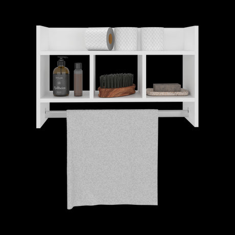 Estanteria para Baño Flotante Blanco 63.6x40cm con Tres Entrepaños - OTROS MUEBLES PARA BANHO | Bylmo