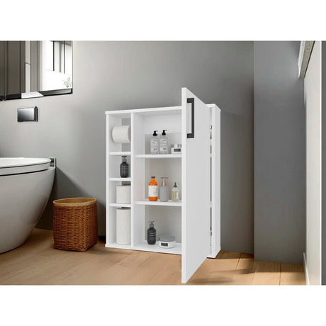 Organizador de Papel Higiénico Meller Blanco 60x74.1cm con Tres Entrepaños - OTROS MUEBLES PARA BANHO | Bylmo