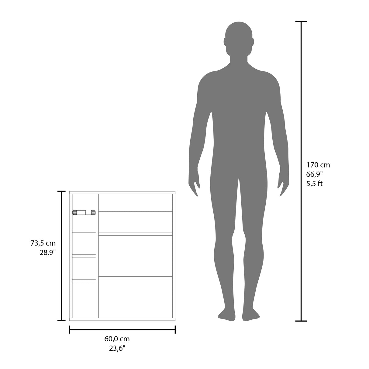 Organizador de Papel Higiénico Meller Blanco 60x74.1cm con Tres Entrepaños - OTROS MUEBLES PARA BANHO | Bylmo