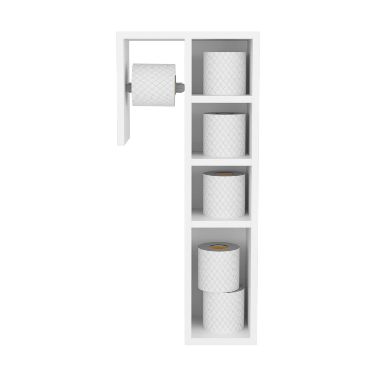Organizador de Papel Higiénico Toilet Blanco 31.3x70.5cm con Tres Entrepaños - OTROS MUEBLES PARA BANHO | Bylmo