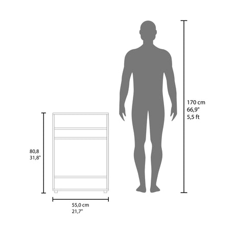 Estanteria para Baño Wiley Blanco 55x80.8cm con Dos Entrepaños - OTROS MUEBLES PARA BANHO | Bylmo