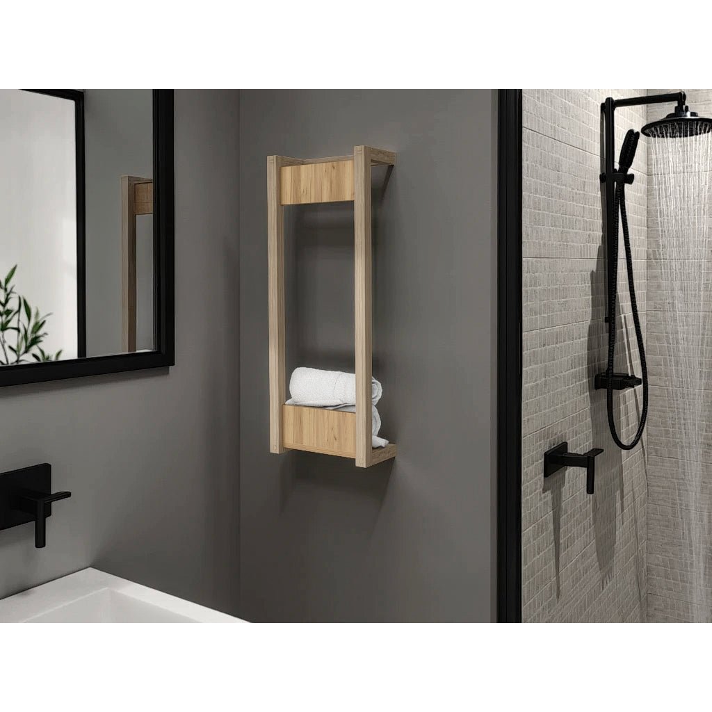 Toallero de Pared Arlington Fresno 31x80cm con Un Entrepaño - OTROS MUEBLES PARA BANHO | Bylmo