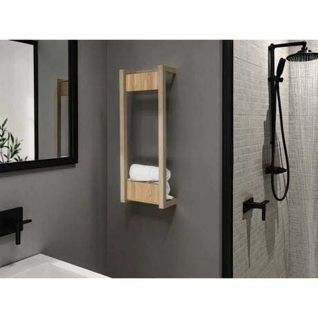 Toallero de Pared Arlington Fresno 31x80cm con Un Entrepaño - OTROS MUEBLES PARA BANHO | Bylmo