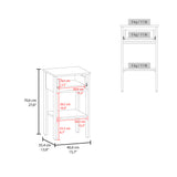 Mesa de Noche Newcastle Blanco 40x70cm con Un Cajón y con Dos Compartimientos - MESAS DE NOCHE | Bylmo