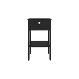 Mesa de Noche Newcastle Wengue 40x70cm con Un Cajón y con Dos Compartimientos - MESAS DE NOCHE | Bylmo