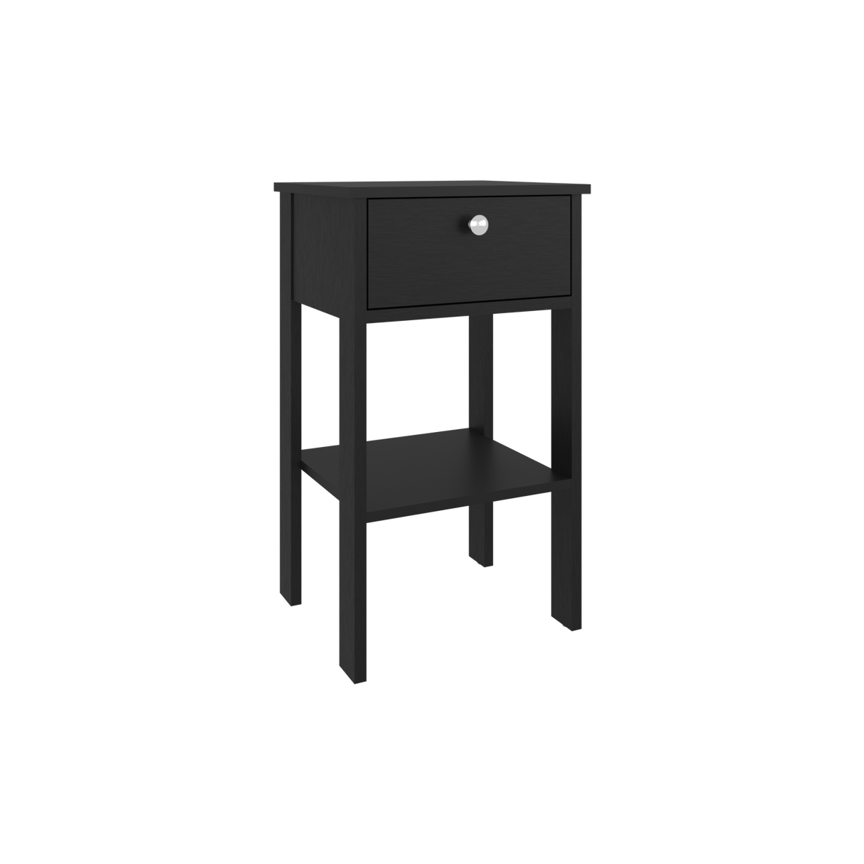 Mesa de Noche Newcastle Wengue 40x70cm con Un Cajón y con Dos Compartimientos - MESAS DE NOCHE | Bylmo