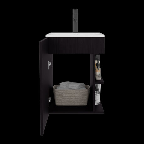 Mueble para Lavamanos Flotante Colton Wengue 45x60.3cm Individual con Lavamanos - MUEBLES PARA LAVAMANOS | Bylmo