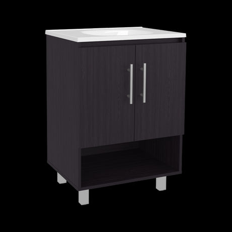 Mueble para Lavamanos Conrad Wengue 60x84cm Individual con Lavamanos - MUEBLES PARA LAVAMANOS | Bylmo