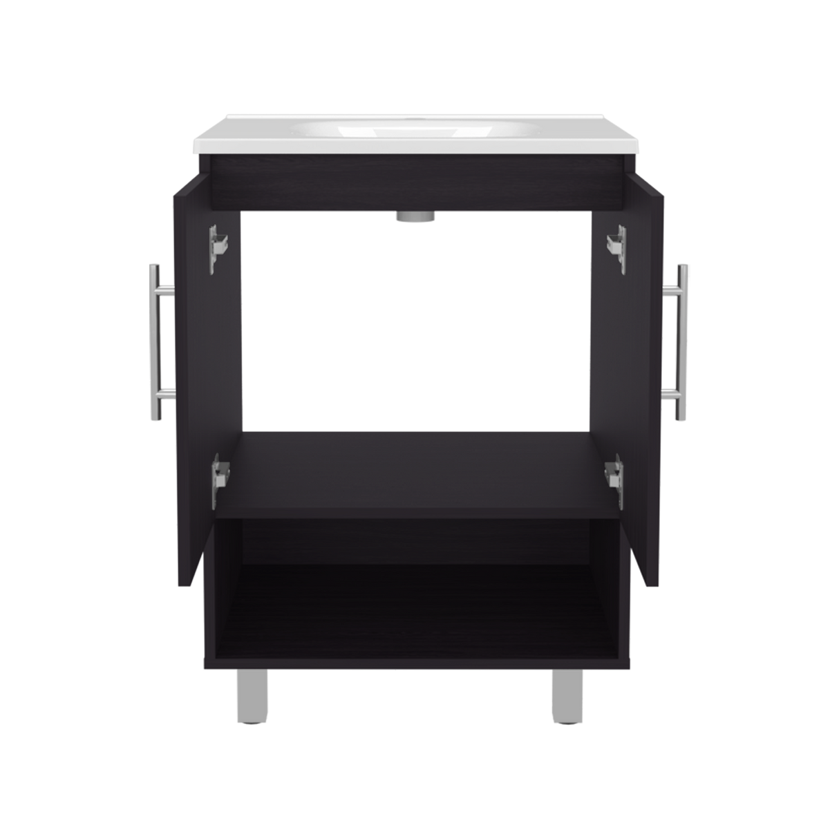 Mueble para Lavamanos Conrad Wengue 60x84cm Individual con Lavamanos - MUEBLES PARA LAVAMANOS | Bylmo